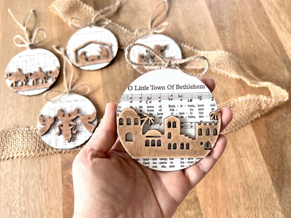 ✨Music Sheet Nativity Ornament
