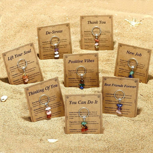 ✨Handmade Natural Stone Keychain – Carry Positivity Everywhere