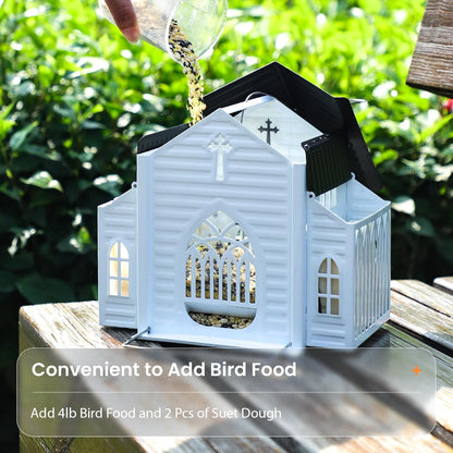 🔥Church-Shaped Metal Solar Bird Feeder🎁Buy 2 Free Shipping