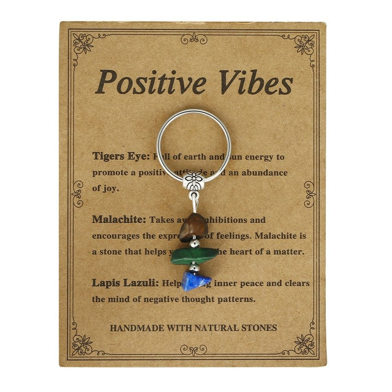 ✨Handmade Natural Stone Keychain – Carry Positivity Everywhere