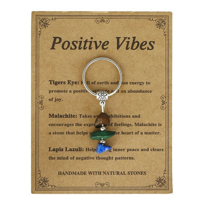 ✨Handmade Natural Stone Keychain – Carry Positivity Everywhere